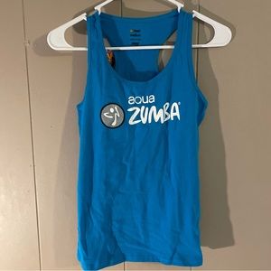 Zumba Fitness Blue Aqua Zumba Instructor Tank top
